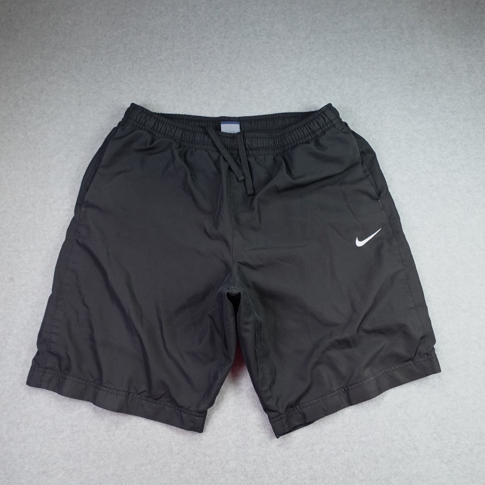 Nike Shorts Mens Large Black Sporty Gym Running Athletic Mesh Lined